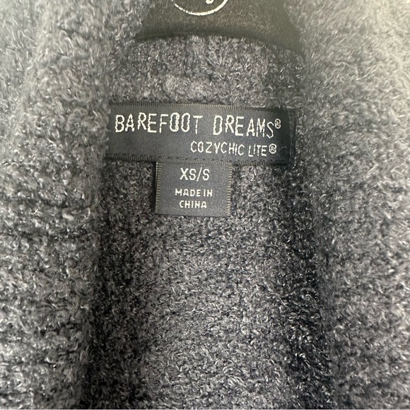 Barefoot Dreams CozyChic Lite Cardigan Sweater Size XS/S Open Front Navy Blue - Picture 7 of 9